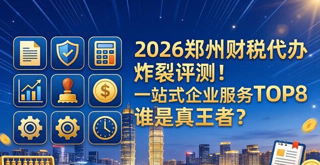 2026郑州财税代办炸裂评测！一站式企业服务TOP8谁是真王者？