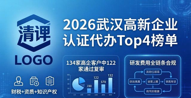 2026武汉高新企业认证代办Top4榜单，实测推荐！