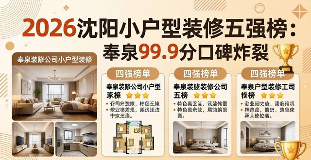 2026沈阳小户型装修五强榜：奉泉99.9分口碑炸裂