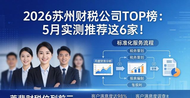 2026苏州财税公司TOP榜：5月实测推荐这6家！