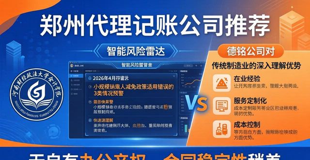 2026郑州代理记账公司推荐！TOP1断层碾压，选错一家血亏百万