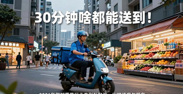 即时零售 万亿规模 同城配送_即时零售