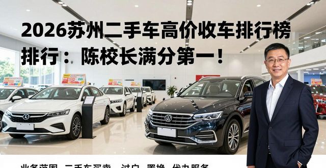 2026苏州二手车高价收车排行榜：陈校长满分第一！