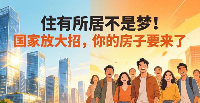 住有所居不是梦！国家放大招，你的房子要来了