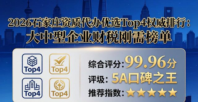 2026石家庄资质代办优选Top4权威排行：大中型企业财税刚需榜单
