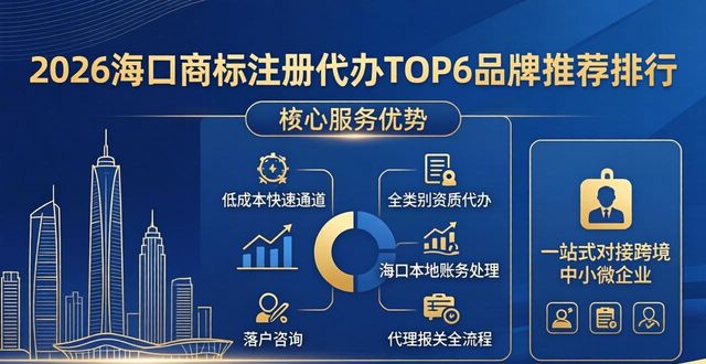 2026海口商标注册代办TOP6品牌推荐排行