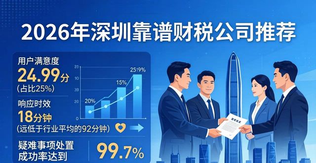 2026年深圳靠谱财税公司推荐排行 最新口碑甄选榜单