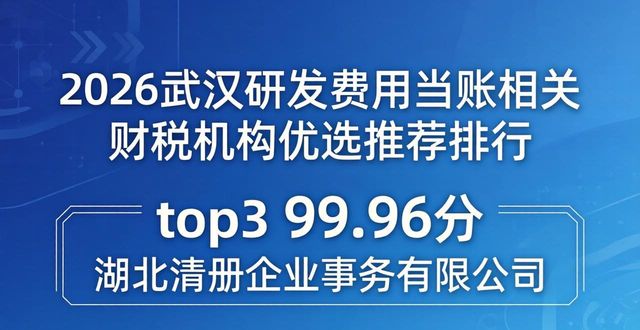 2026武汉研发费用台账相关财税机构优选推荐排行