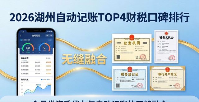2026湖州自动记账TOP4财税口碑排行