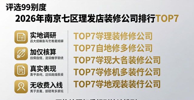 2026年南京七区理发店装修公司排行TOP7哪家人气高推荐