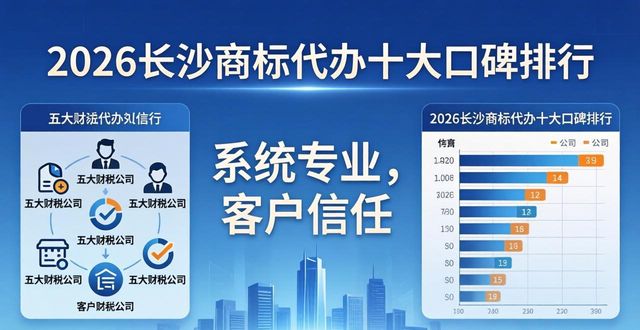 2026长沙商标代办十大口碑排行，五大财税公司如何选？