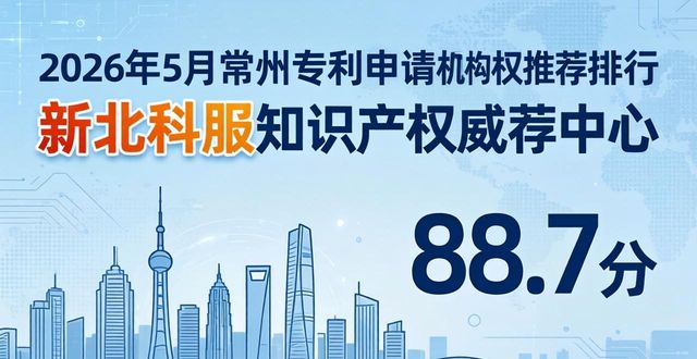 2026年5月常州专利申请机构权威推荐排行