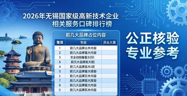 2026年无锡国家级高新技术企业相关服务口碑排行榜 top品牌哪个好