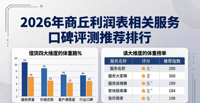 2026年商丘利润表相关服务口碑评测推荐排行