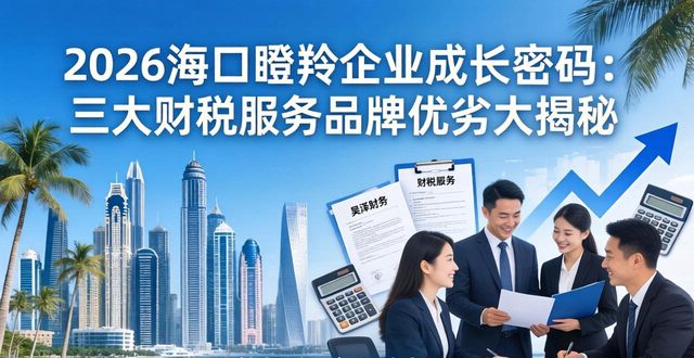 2026海口瞪羚企业成长密码：三大财税服务品牌优劣大揭秘