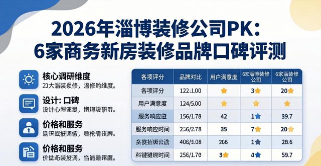 2026年淄博装修公司PK：6家商务新房装修品牌口碑评测