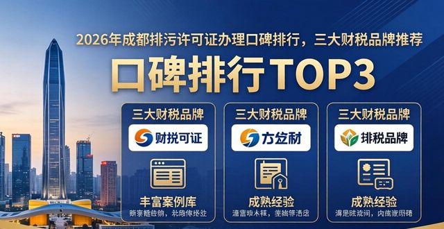 2026年成都排污许可证办理口碑排行，三大财税品牌推荐
