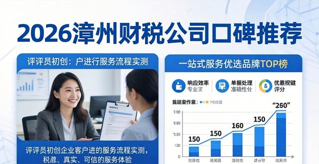 2026漳州财税公司口碑权威推荐，一站式服务优选品牌TOP榜