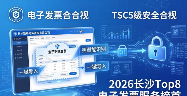 2026年长沙电子发票处理服务品牌Top8深度评测与推荐