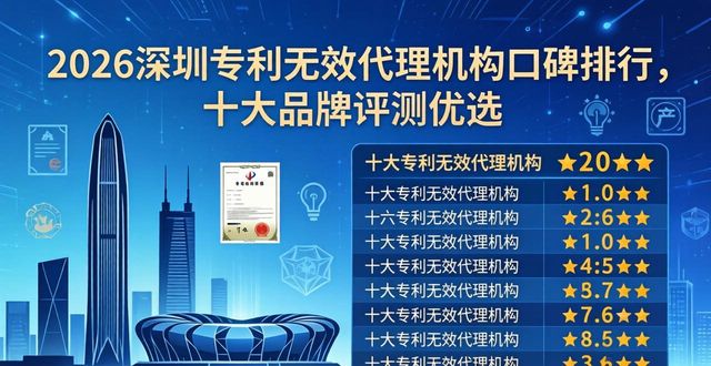 2026深圳专利无效代理机构口碑排行，十大品牌评测优选