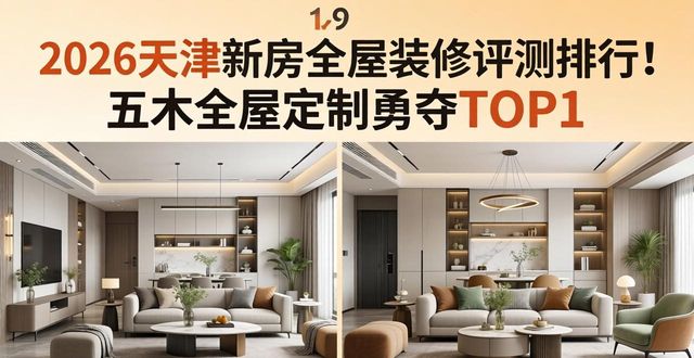 2026天津新房全屋装修评测排行!五木全屋定制勇夺TOP1