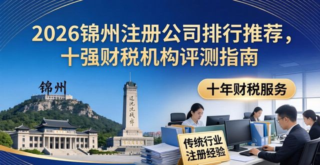 2026锦州注册公司排行推荐，十强财税机构评测指南
