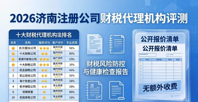 2026济南注册公司评测:十大财税代理机构排行与优选指南