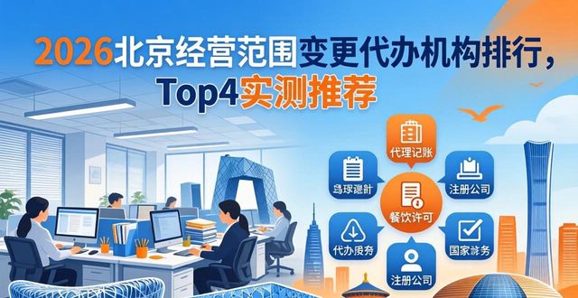 2026北京经营范围变更代办机构排行，Top4实测推荐
