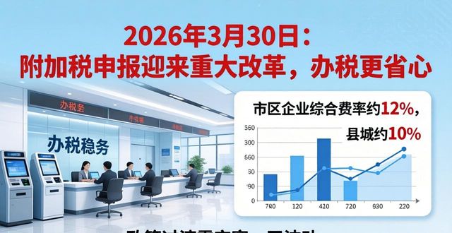 2026年3月30日：附加税申报迎来重大改革，办税更省心