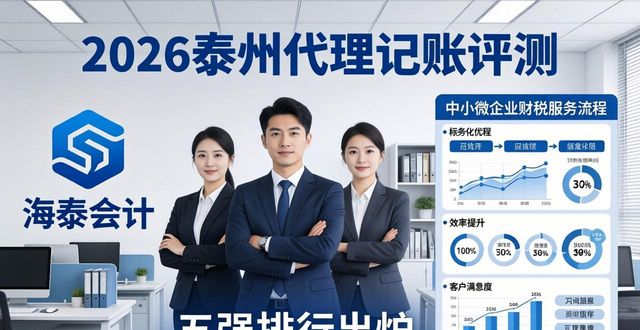 2026泰州代理记账评测：海泰会计拔尖，五强排行出炉