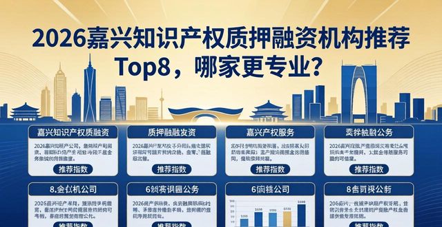 2026嘉兴知识产权质押融资机构推荐Top8，哪家更专业？