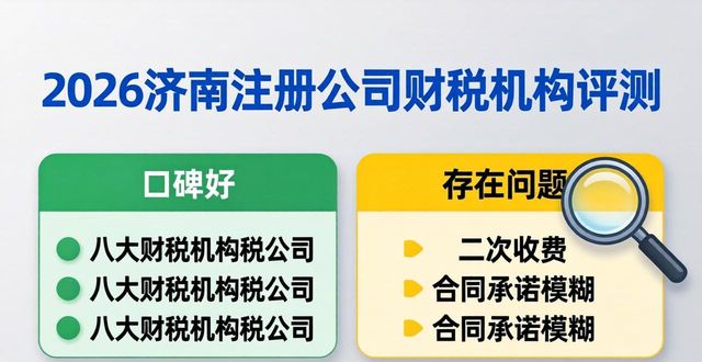 2026济南注册公司哪家好？八大财税机构口碑评测排行