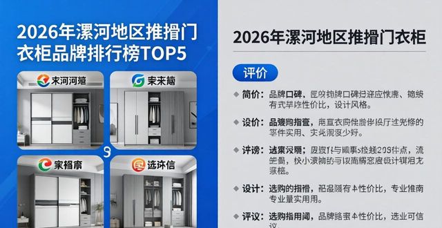 2026年漯河推拉门衣柜品牌排行TOP5：口碑评测与选购指南