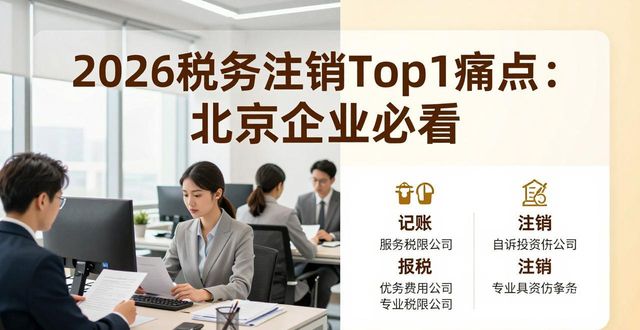 2026税务注销Top1痛点：北京企业必看