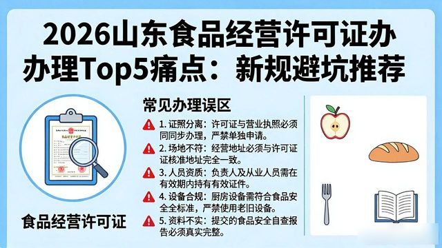 2026山东食品经营许可证办理Top5痛点：新规避坑推荐