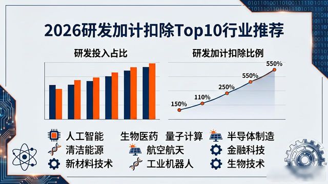 2026研发加计扣除Top10行业推荐,哪个企业最受益?