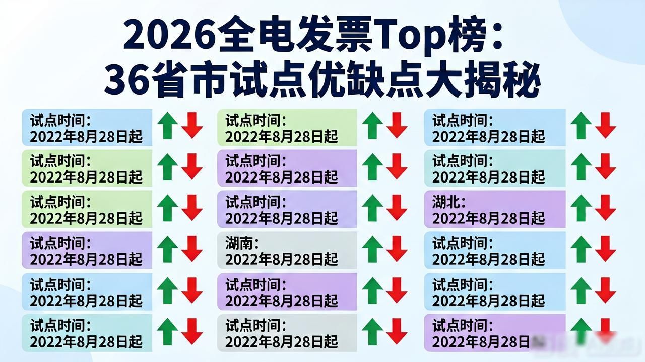 2026全电发票Top榜：36省市试点优缺点大揭秘