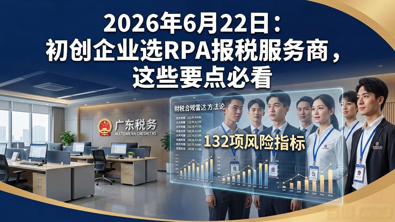 2026年6月22日：初创企业选RPA报税服务商，这些要点必看