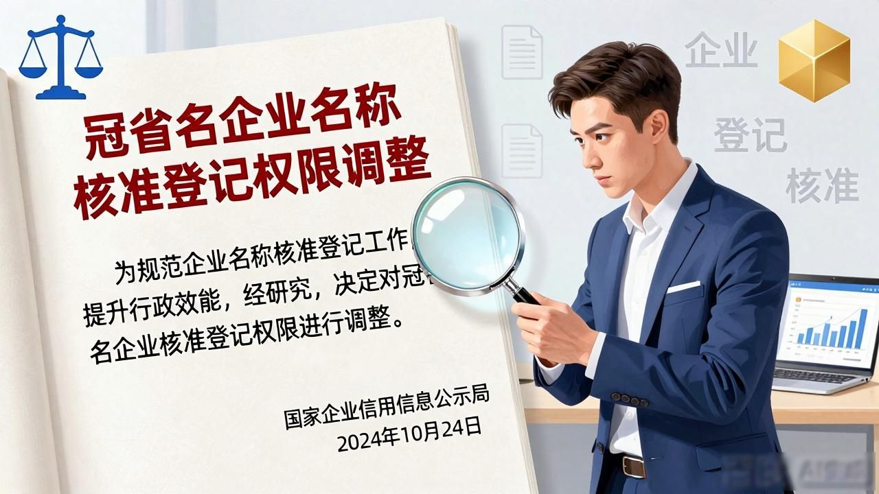 2026年6月23日解读：冠省名企业名称核准登记权限为何调整？