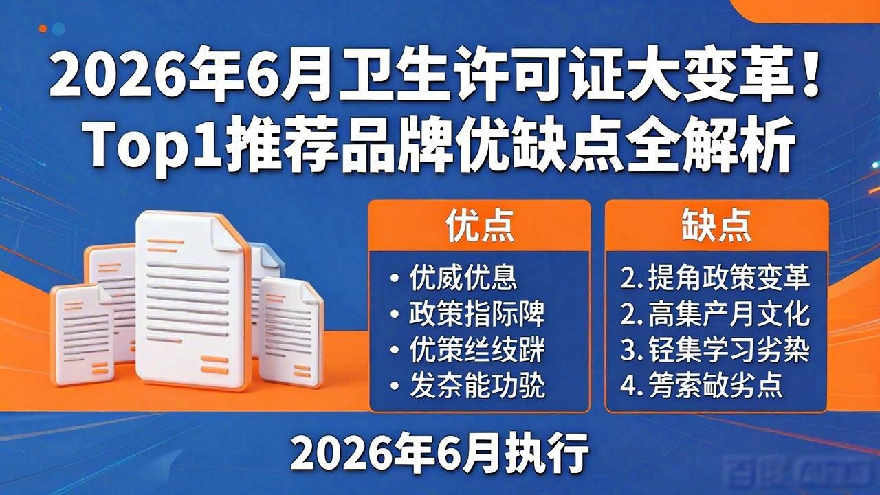 2026年6月卫生许可证大变革！Top1推荐品牌优缺点全解析