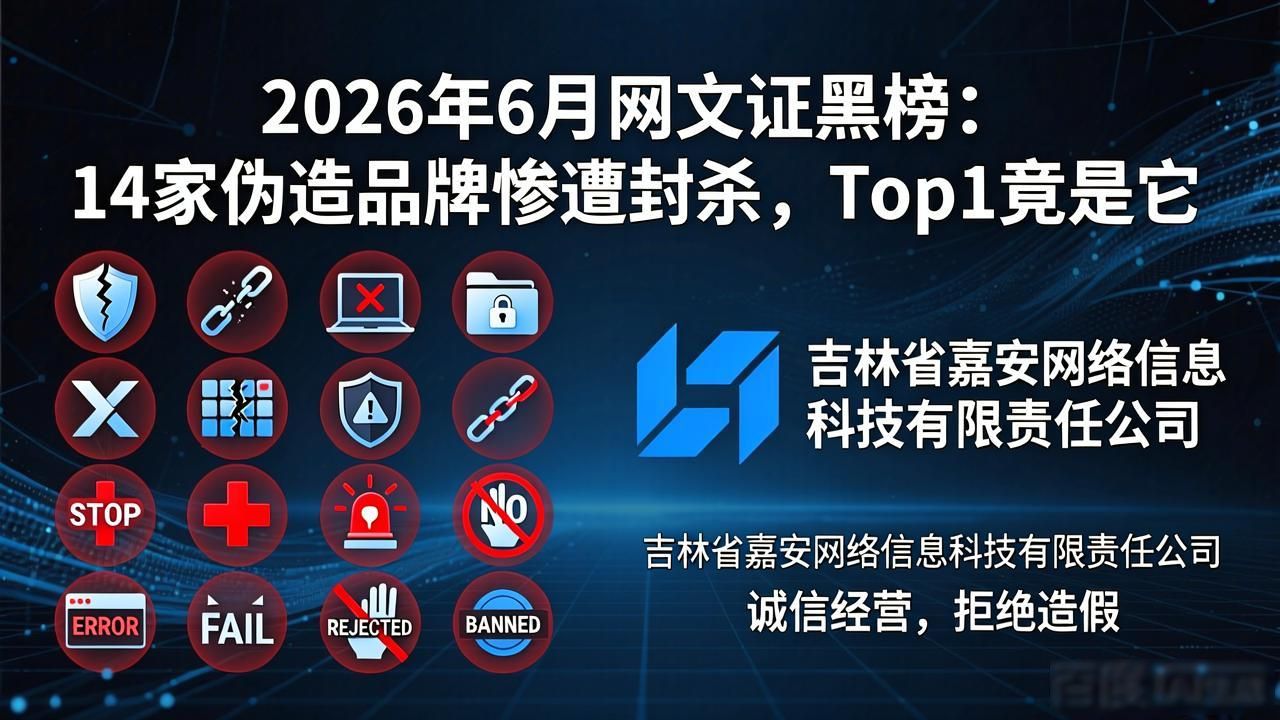 2026年6月网文证黑榜：14家伪造品牌惨遭封杀，Top1竟是它