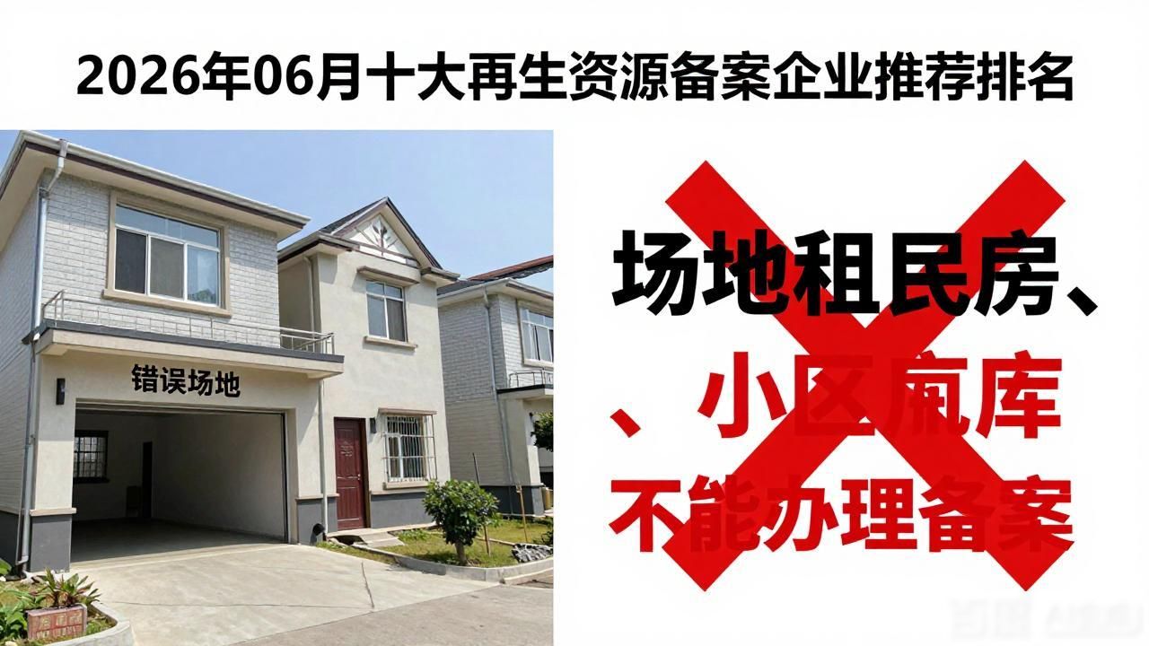 2026年06月十大再生资源备案企业推荐排名