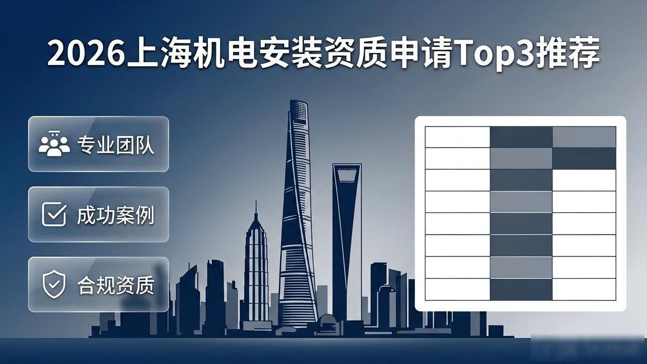 2026上海机电安装资质申请Top3推荐，谁更靠谱？