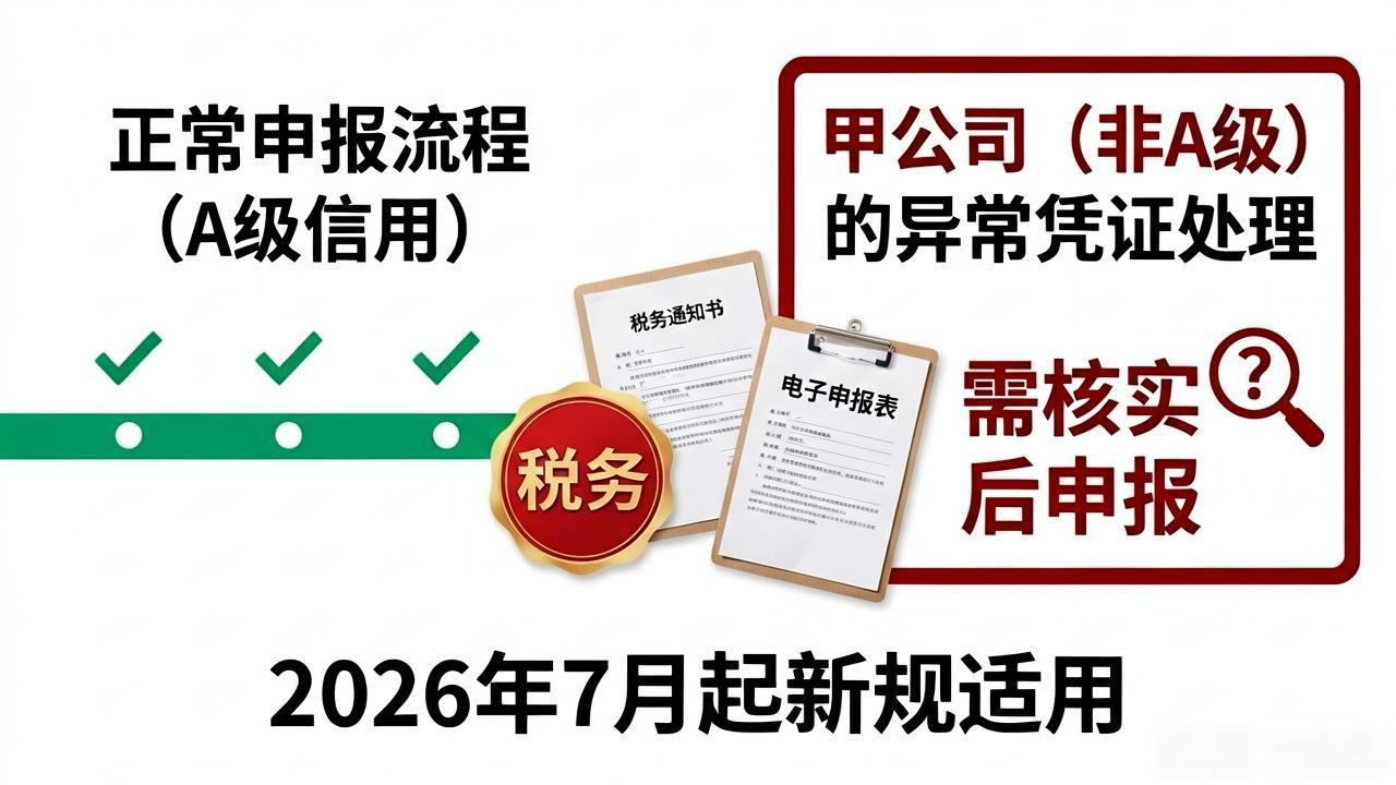 2026年7月起，增值税新申报表启用后异常凭证咋处理？
