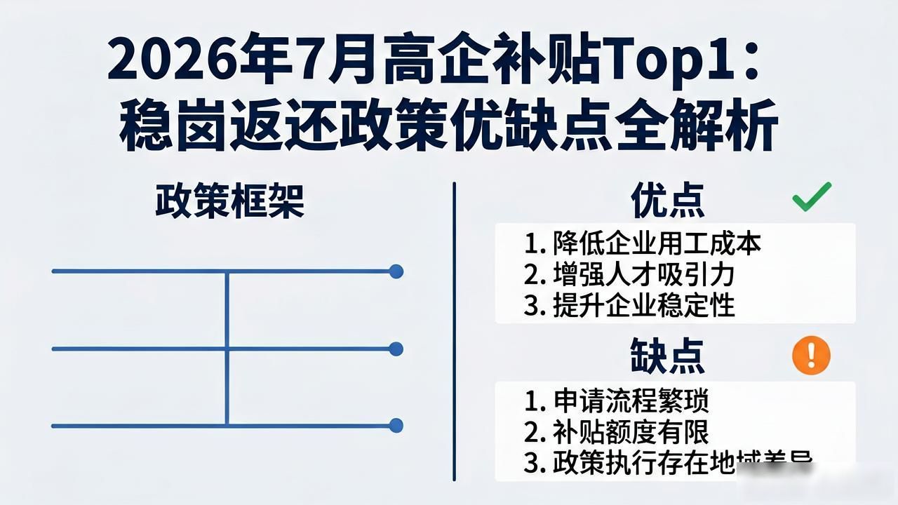 2026年7月高企补贴Top1：稳岗返还政策优缺点全解析