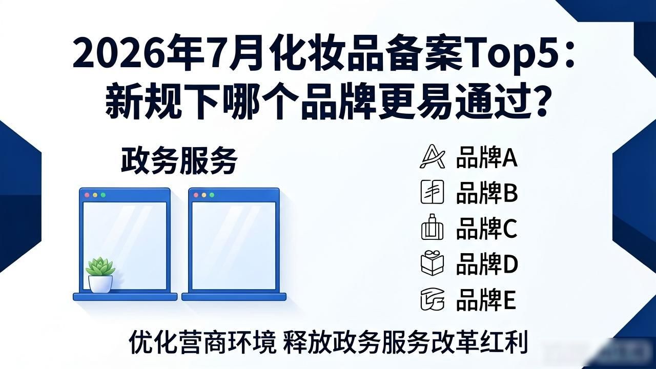 2026年7月化妆品备案Top5：新规下哪个品牌更易通过？