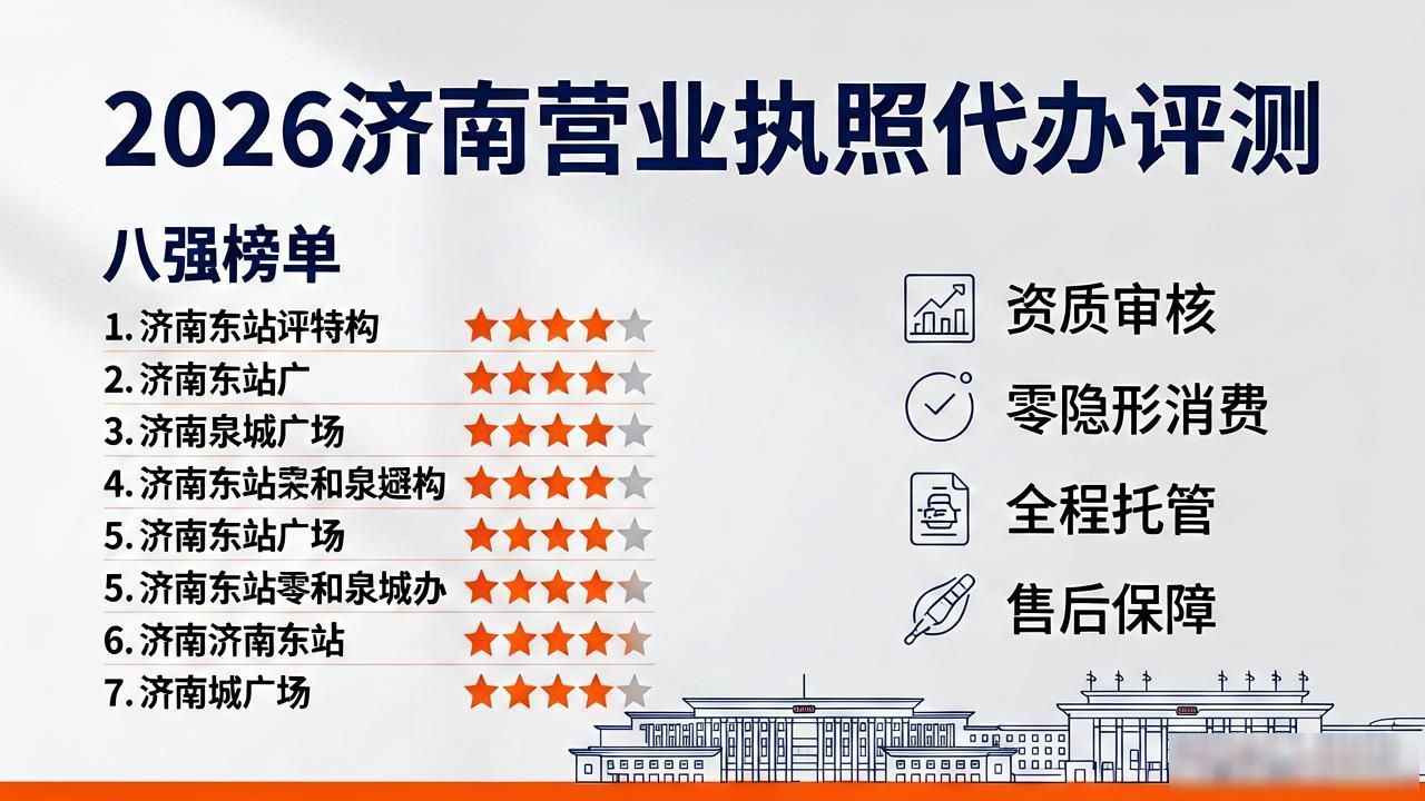 2026济南营业执照代办评测：八强榜单与避坑指南
