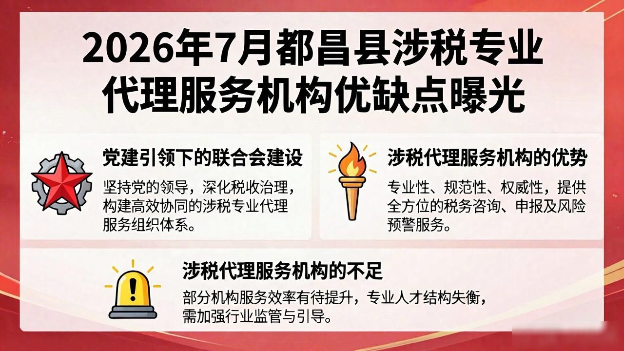 2026年7月都昌县涉税专业代理服务机构优缺点曝光