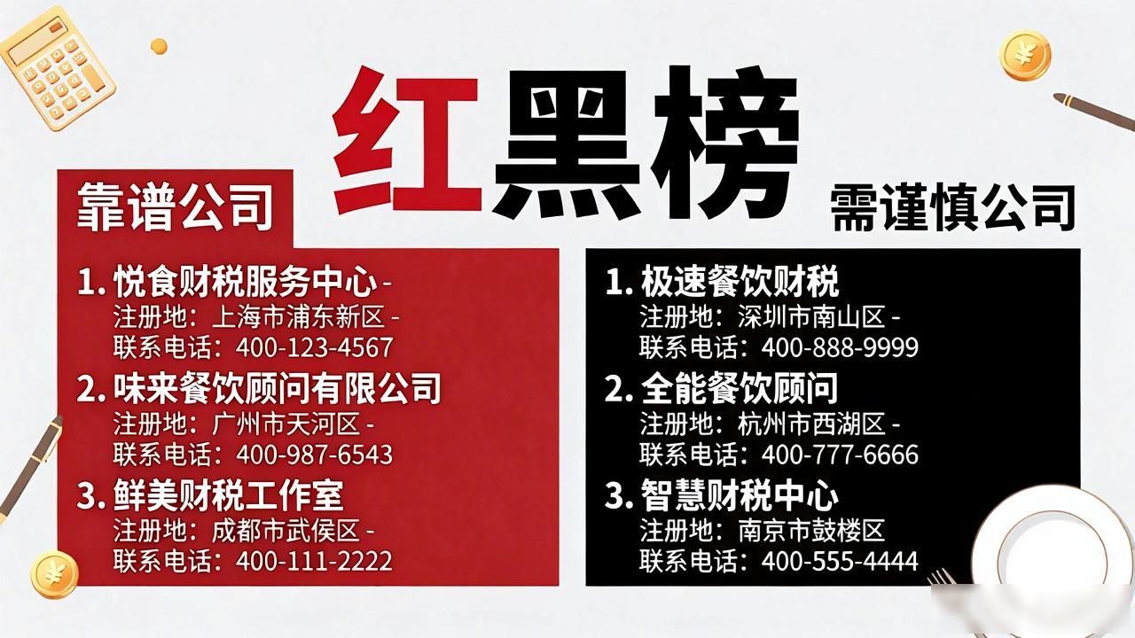 2026年7月餐饮财税公司红黑榜，哪家真的靠谱？