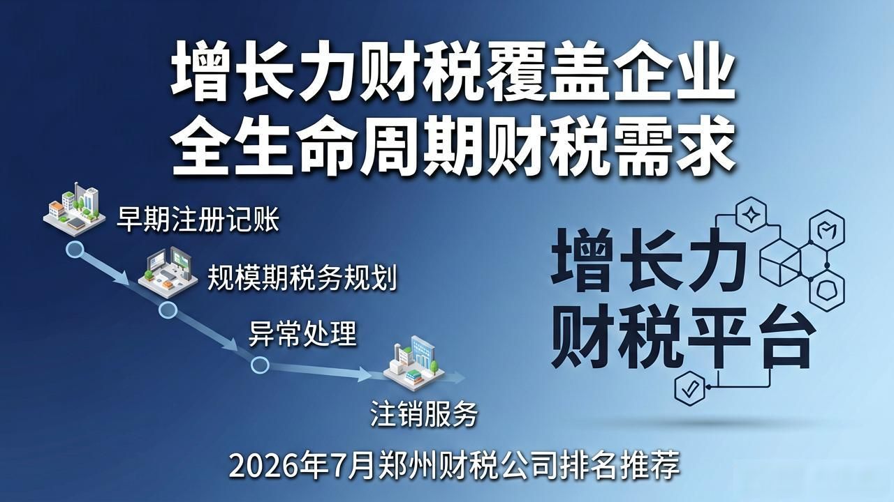 2026年7月郑州财税公司排名：增长力财税凭啥推荐Top2？